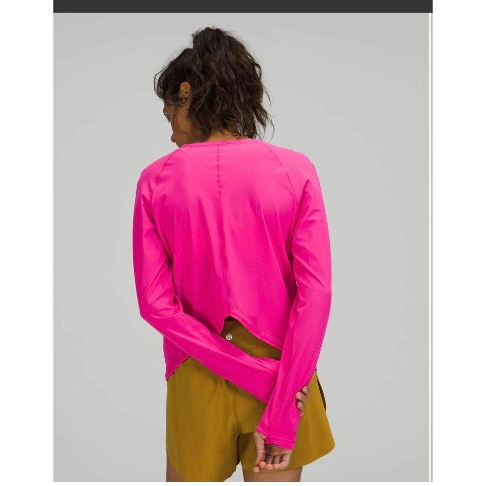 Lululemon Rise & Run Long Sleeve Sonic Pink Size 8 - Picture 2 of 6